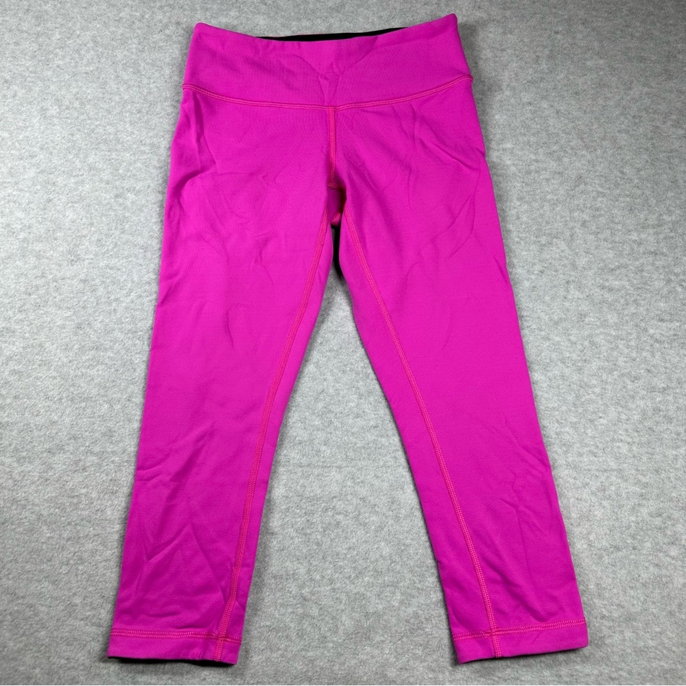 Reversible Wunder Under cropped Leggings Paris Pink Black W6414S